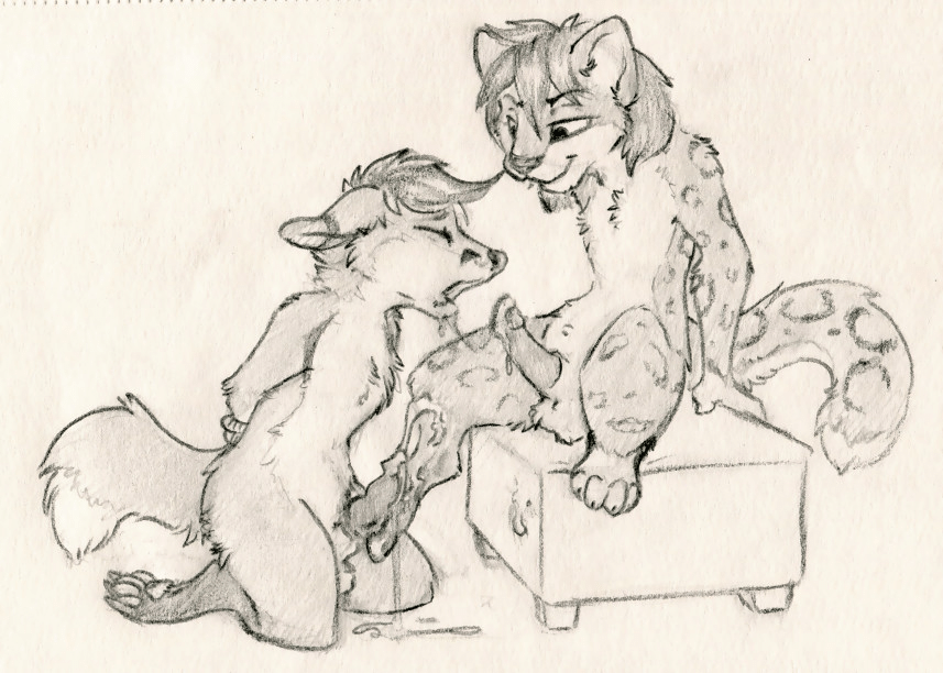 Kobaj getting a pawjob from Aubirb.