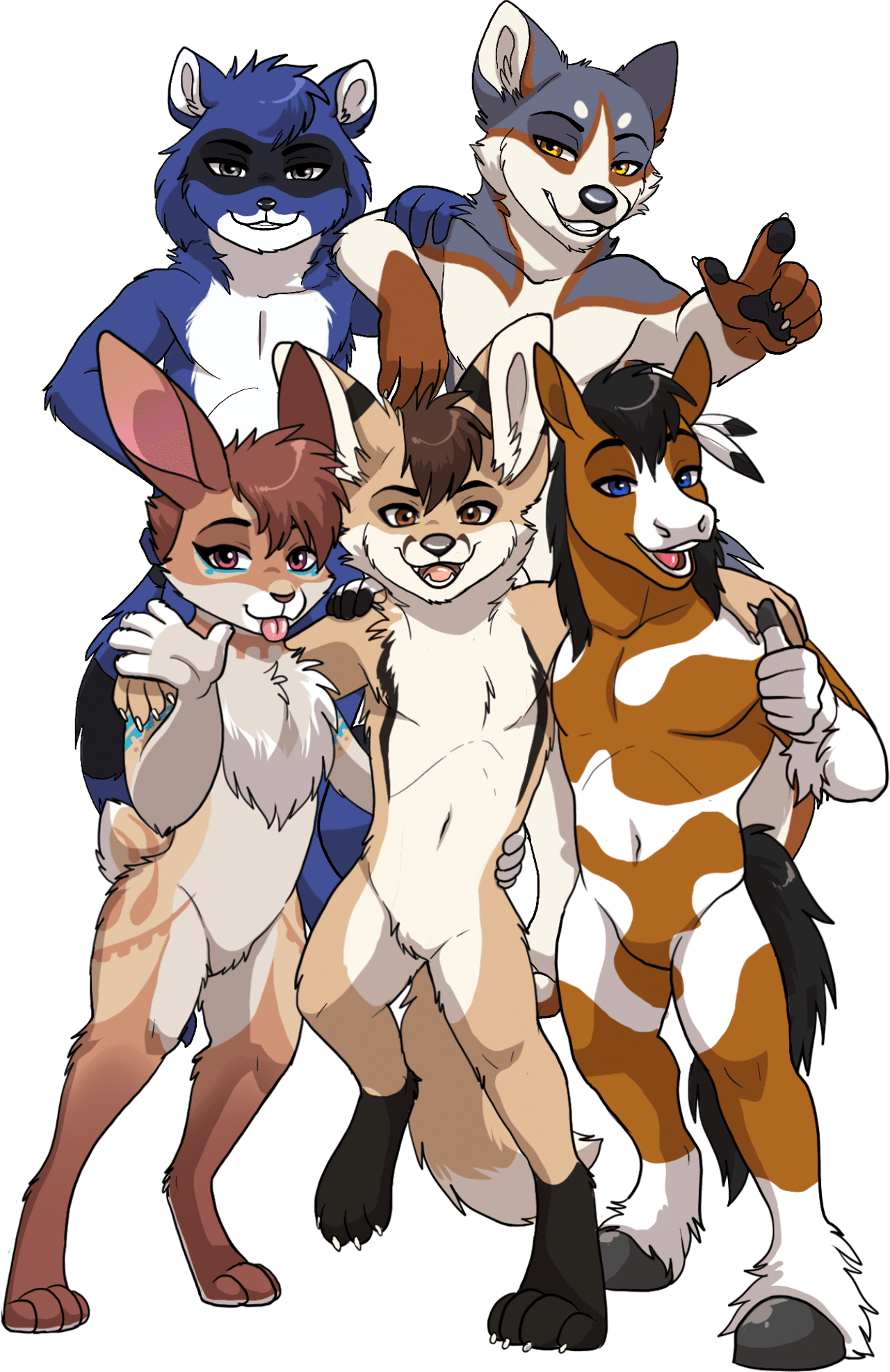 Kobaj hanging out with all of his friends.