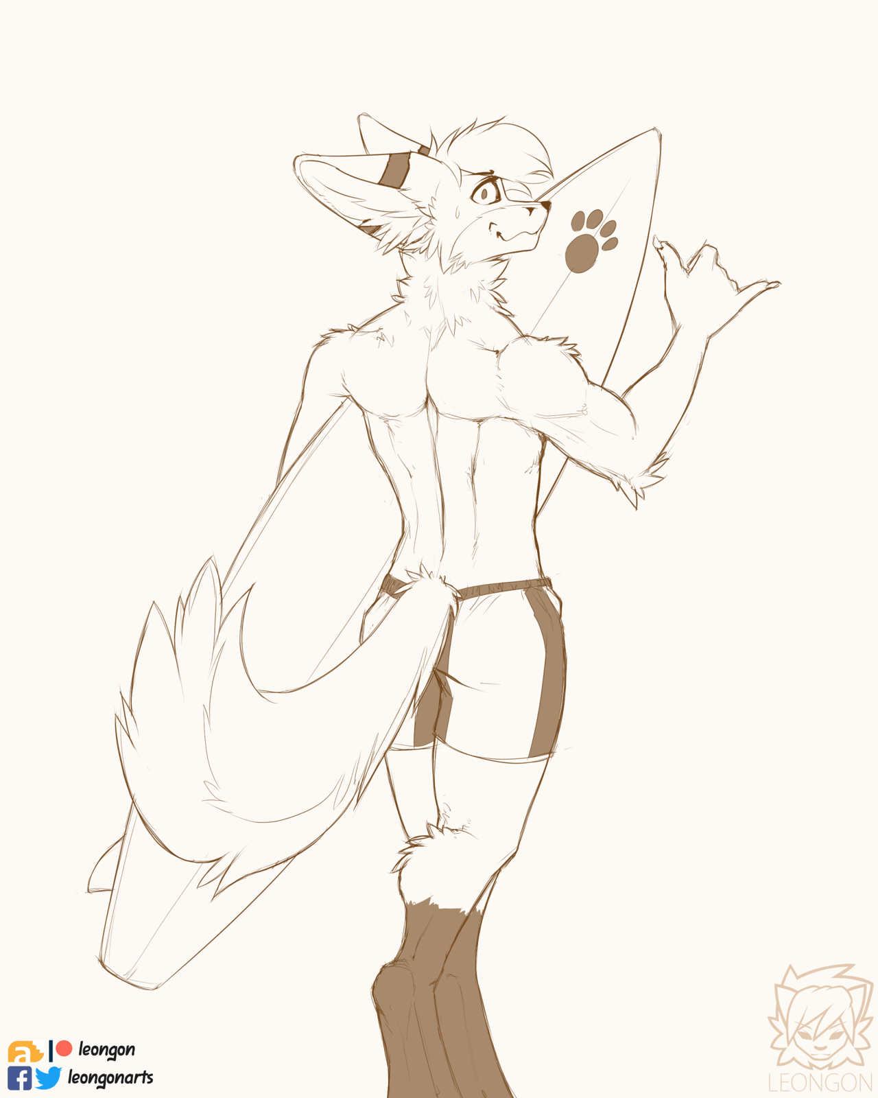 Kobaj is nervous about learning to surf.