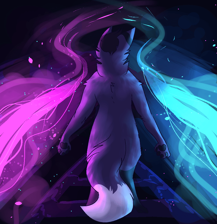 Kobaj surrounded by calming colors.