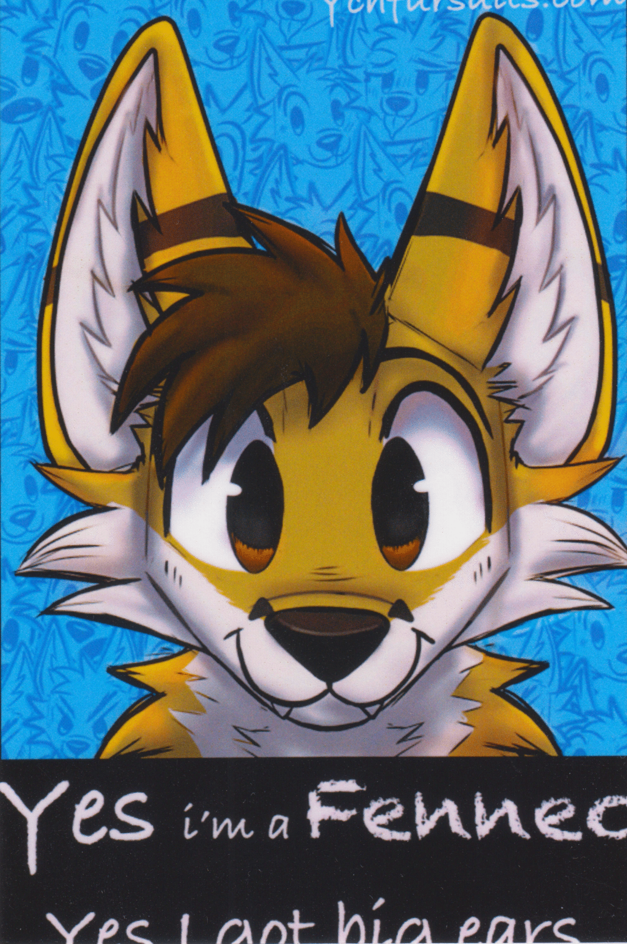 Kobaj has ears so big that he doesn't fit in the badge!