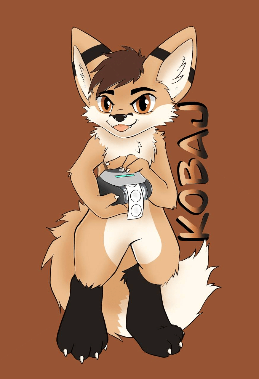 Kobaj showing off his thermal printer.