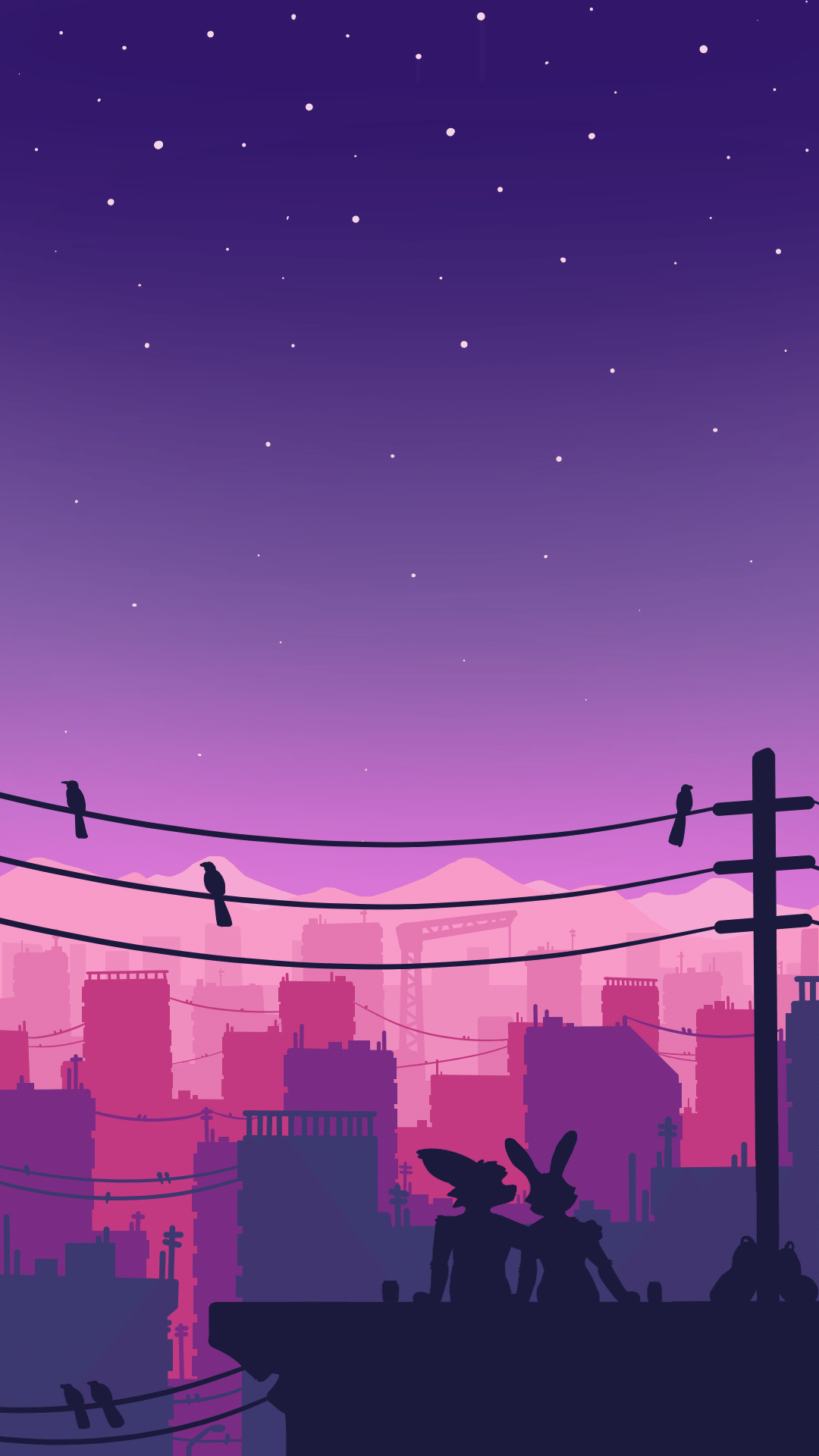 Kobaj and Woofy on a rooftop.