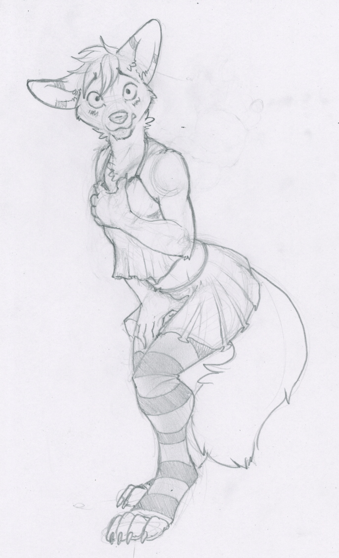 Kobaj didn't expect someone to walk in on him when he was trying on a cute new outfit.