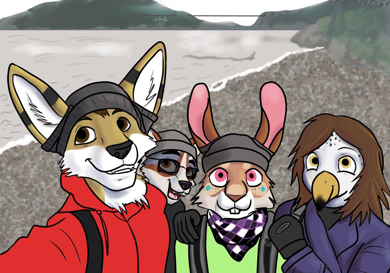 Kobaj taking a selfie with his best friends!