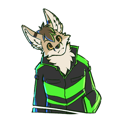 Kobaj wearing a cool motorcycle jacket.