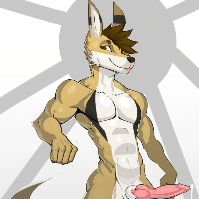 Kobaj standing proud and showing off his front for once.